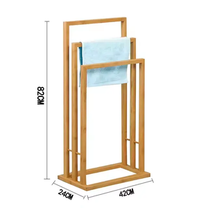 <strong>Free</strong> <strong>Standing</strong> 3-Tier Bamboo <strong>Towel</strong> Hanger Rack Organizer Bathroom Accessories Storage Holders &amp; Racks for Bathrooms - Product Image 4