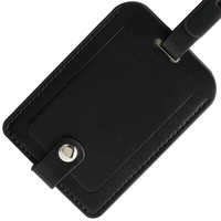 Étiquettes à bagages en cuir en vrac pour sacs, étiquettes de valise, accessoires de voyage, étiquette à bagages drôle avec bouton-pression mignon