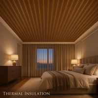 Plaque de plafond en PVC imperméable à l'eau, isolante thermiquement, de qualité supérieure et durable, pour salon, chambre, villa, design d'intérieur