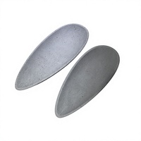 Plateau à bijoux décoratif en forme de feuille en résine de ciment texturé gris clair mat effet pierre