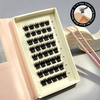 Extensions de cils à presser Manga, mélange de formes, bande extensible, couleur marron, taille personnalisée, vente en gros, boîte en carton, Royaume-Uni, France, Italie