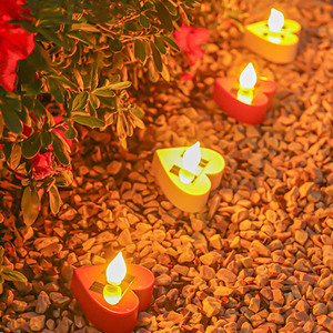<span class=keywords><strong>Bougie</strong></span> <span class=keywords><strong>solaire</strong></span> en forme de petit coeur LED chauffe-plat <span class=keywords><strong>bougie</strong></span> électrique sans flamme pour la Saint-Valentin éclairage de décoration de mariage - Product Image 4