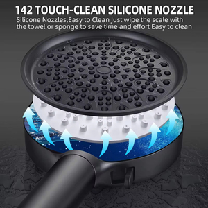 Soffione <span class=keywords><strong>Doccia</strong></span> Cromato con Filtro, 6 Impostazioni di Getto, <span class=keywords><strong>Doccia</strong></span> a Mano ad Alta Pressione, Quadrupla Filtrazione, Ugello in Silicone Anti-Intasamento, Moderno - Product Image 4