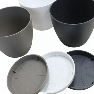 Plafarm Soucoupe en plastique pour plantes N° 3 JWPL0047 Gris foncé Grande base de pot de fleurs pour intérieur, extérieur, jardin, pépinière, balcon, plateau de drainage - Product Image 1