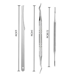 TSZS Offre Spéciale 3 pièces/boîte outil de nettoyage de manucure Salon de manucure ensemble de Correction d'orteil Double face 100% ongle incarné en acier inoxydable - Product Image 5