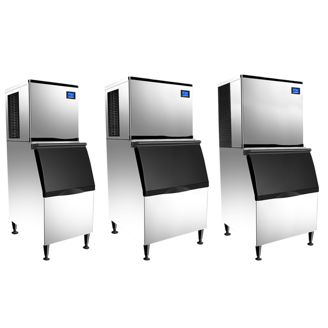 Automatic Clear Commercial Restaurant Bar Cold Drink Portable Big Cube Ice Cube Maker Making Machine with Ai/Water Cooling