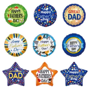 Bán buôn 18 inch nhôm lá bóng môi trường tiếng anh CHA phim hoạt hình Ria mép Nơ bóng trang trí Ngày của Cha - Product Image 5