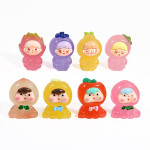 3D Fruit <span class=keywords><strong>Cub</strong></span> dibujos animados estéreo adornos lindos accesorios de joyería DIY para Navidad Micro paisaje resina pequeña comida - Product Image 1