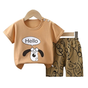 Vêtements pour enfants Vente en gros Pur coton Nouveau bébé Cartoon Home Wear Enfants Pyjama Ensemble Garçons Vêtements Ensembles - Product Image 3