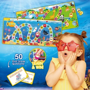 Mini-Brettspiel für Kinder mit 50 Fragen der ersten Klasse, zweiseitiges Spielbrett, Lernspielzeug für Kinder ab 3 Jahren - Product Image 6