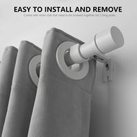 Supports de tringle à rideau blancs robustes pour tringle de 1 pouce, réglables, épaissis, pour tringle romaine simple, vente en gros, export