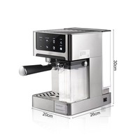 Machine à expresso 1350W pour la maison et le bureau, cafetière DIY pour latte et cappuccino, réservoir d'eau de 1,8L, écran tactile