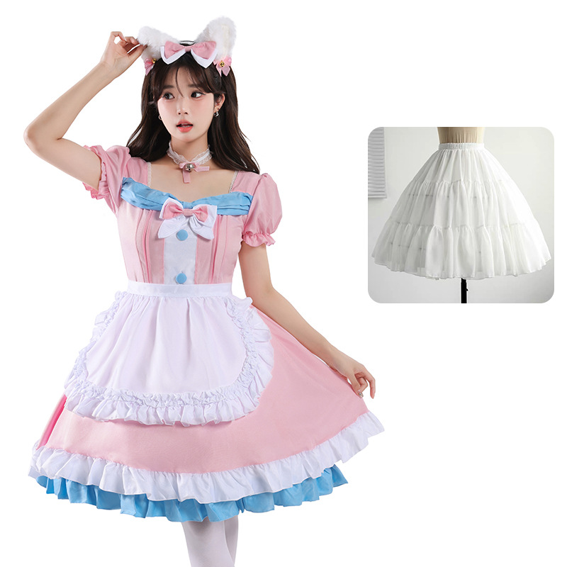 851 abito grembiule fiocco copricapo supporto a lisca di pesce