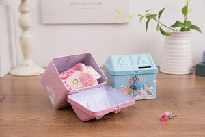 <span class=keywords><strong>Tirelire</strong></span> en métal en forme <span class=keywords><strong>de</strong></span> maison avec logo personnalisé pour enfants, vente en gros, boîte à monnaie en étain pour économiser <span class=keywords><strong>de</strong></span> l'argent - Product Image 3