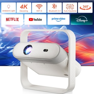 YT700 AUN 4K Android 11 OS 375 ANSI Smart <b>Projector</b> With <b>WiFi</b> 6 BT 5.4 Built-In Speaker Home Theater Use - Product Image 1