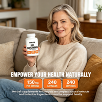 Capsules d'isoflavones de soja de qualité supérieure, soutien de la santé cardiaque, densité osseuse, bien-être, booster d'énergie cellulaire, complément nutritionnel pour femmes