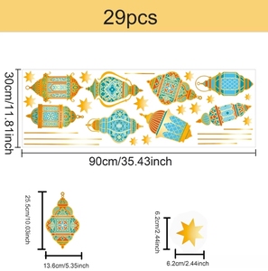 Pegatinas de Pared con Diseño de Castillo, Luna y <span class=keywords><strong>Estrellas</strong></span> para el Festival de <span class=keywords><strong>Oriente</strong></span> Medio, Decoraciones Islámicas Musulmanas para el Hogar, Pegatinas de Pared para Eid Mubarak - Product Image 6