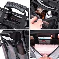Sac de toilette transparent en vinyle imperméable KONCAI, trousse de toilette de voyage, sac cosmétique en gros