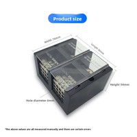 Répartiteur de fils 2 entrées 24 sorties, bloc de distribution haute puissance monophasé 220V, boîtier de jonction à courant élevé en laiton