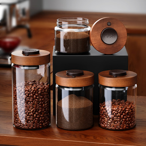 Barattolo <span class=keywords><strong>Sottovuoto</strong></span> in <span class=keywords><strong>Vetro</strong></span> Borosilicato con Coperchio, Ideale per Conservare Spezie, Chicchi di Caffè e Tè in Cucina Contenitore per Alimenti - Product Image 1