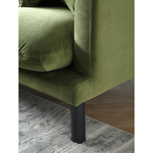 可定制军绿色布艺沙发套装软角3-<span class=keywords><strong>2</strong></span>客厅家具木质Uppity绿色布艺沙发 - Product Image 5