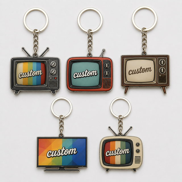 Wholesale Custom TV Keychains Home Appliance Key Chains Home Appliance Stores Digital Shops Design Promotion Souvenir Key Holder