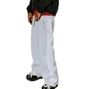 Özelleştirilmiş satış sokak tarzı yan çizgili <span class=keywords><strong>Sweatpants</strong></span> eski alt uzun çift bel <span class=keywords><strong>Sweatpants</strong></span> koşu erkekler - Product Image 3