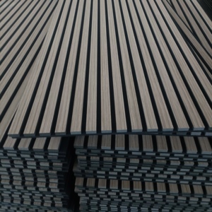 Pannello Acustico in Doghe di Legno 2400mm*600mm <span class=keywords><strong>per</strong></span> Decorazione d'Interni, Akupanel di Alta Qualità <span class=keywords><strong>per</strong></span> Decorazione Pareti Casa - Product Image 2