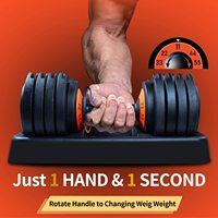 Haltères réglables en fonte de 25 kg (55 lb) pour entraînement de force, poids de main, changement rapide