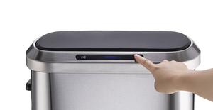 Thùng rác cảm biến chuyển động bằng thép không gỉ đánh bóng 13 gallon (50 lít), dùng trong nhà/ngoài trời, văn phòng, nhà hàng - Product Image 5