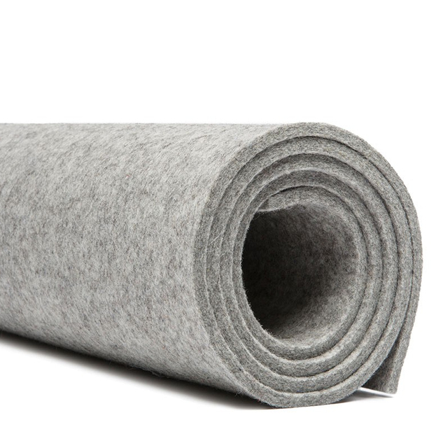 High Quality Thin Thick Black 1 2 3 4 5mm Needle Punched Wool Felt Fabric 100% Polyester Stiff Material