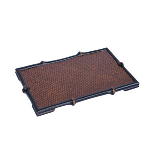 Chinese Style Bamboo <b>Tea</b> <b>Tray</b> Rectangle Lacquered Portable Storage <b>Tray</b> For <b>Tea</b> Serving - Product Image 5