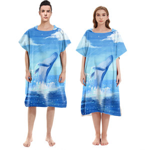 Ponchos de <span class=keywords><strong>Surf</strong></span> Personalizados para <span class=keywords><strong>Mujer</strong></span>, de Microfibra de Poliéster Estampado, con Capucha, de Secado Rápido, Antiarena, para Verano, para Adultos y Niños, Toalla de Playa para Cambiarse - Product Image 1