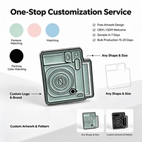 Op maat gemaakte koelkastmagneet van zinklegering, instant camera design, vintage stijl, zacht emaille epoxy dome, sterke magnetische achterkant, cadeau, op maat gemaakt