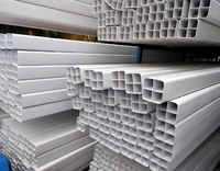 Fabrication directe en usine de tubes transparents en ABS, PE, PP, PVC, extrusion plastique, tubes de qualité pour meubles, tubes carrés en PVC colorés