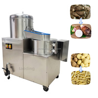 Elektrische Aardappelwas-En Schilmachine Voor Continu Schillen En Wasmachine Fruit-En Groenteverwerkingsmachines