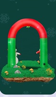 Arche de noël gonflable avec lumière Led, 2.4 M, pour l'extérieur, décoration de la cour, pour père noël, prêt à être expédié