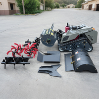 Tondeuse à gazon télécommandée à chenilles en caoutchouc pour l'agriculture, outils de jardinage, prix abordable