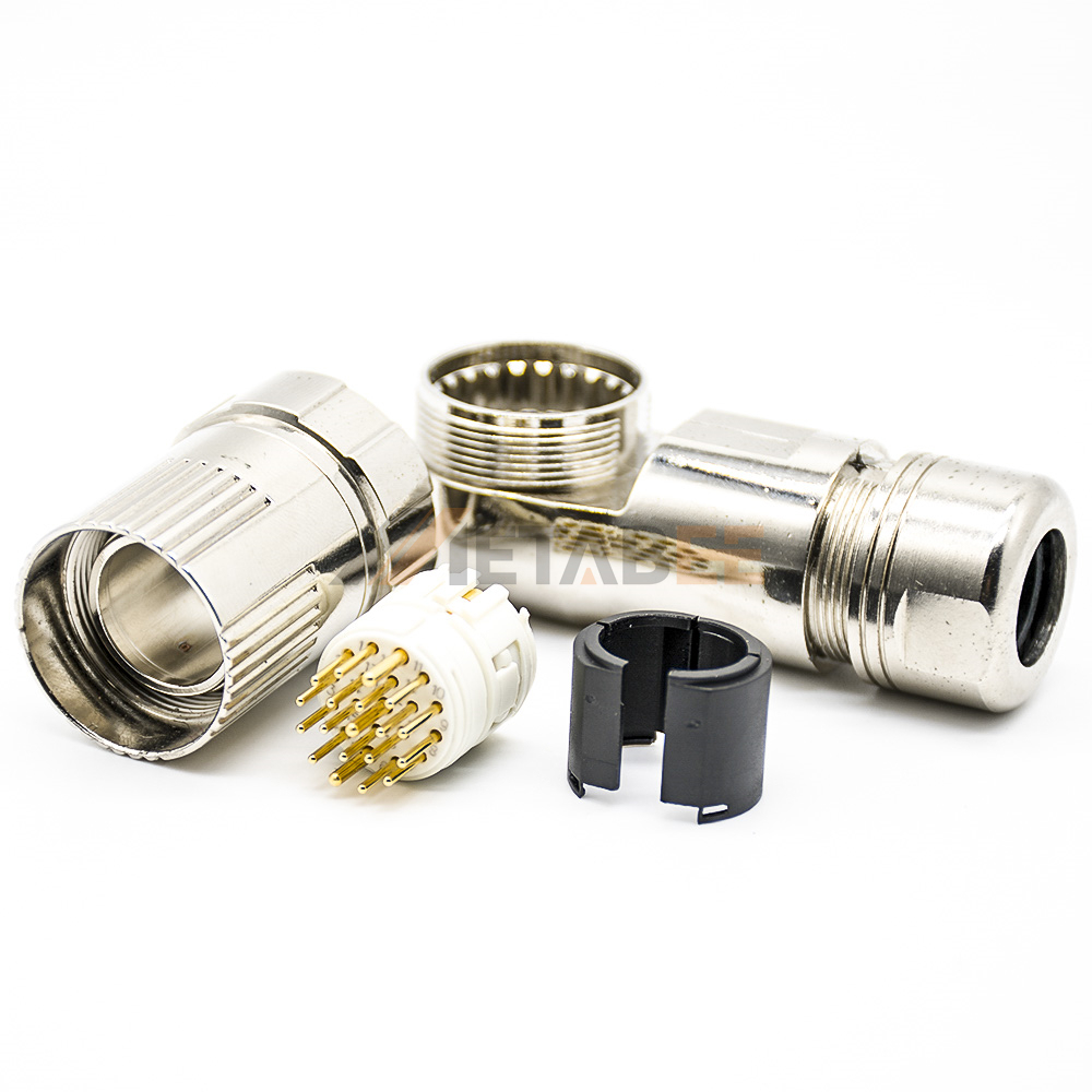 Male Plug Right Angle Metal Shell Connector