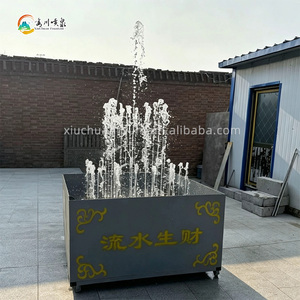 Fontaine commerciale moderne en acier inoxydable Xiuchuan <span class=keywords><strong>Golden</strong></span> Lighting avec plusieurs buses pour ornement paysager extérieur - Product Image 1