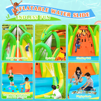 Toboggan aquatique gonflable direct usine avec piscine à jets, parc aquatique gonflable extérieur pour enfants pour l'été
