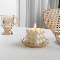 Bougie artistique personnalisable en cire de soja, faite à la main, à une seule mèche, 20-40 heures de combustion, pour mariage, décoration intérieure, vente en gros, MSDS ROHS REACH IFRA