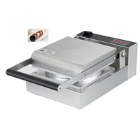 Machine à cornets de crème glacée électrique automatique à tête unique 1300W en acier inoxydable, moule à gaufres et rouleaux d'œufs, haute vitesse, économie d'énergie