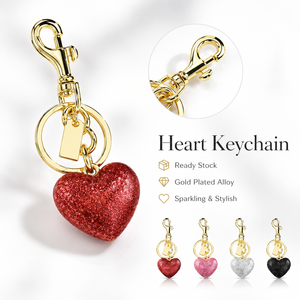 Llavero <span class=keywords><strong>de</strong></span> Corazón <span class=keywords><strong>de</strong></span> Metal Dorado Personalizado con Esmalte Epoxi, Colgante <span class=keywords><strong>de</strong></span> <span class=keywords><strong>Amor</strong></span>, Bonito Anillo para Llaves, Adorno para Bolsos, Coche, Cartera, Regalo para Mujer - Product Image 1