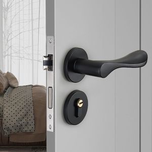 Serratura per interni in legno massello nero Modulare serratura magnetica silenziosa per camera da letto - Product Image 2