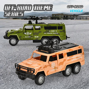 Voiture jouet <span class=keywords><strong>militaire</strong></span> <span class=keywords><strong>camouflage</strong></span> pour enfants, cadeau, véhicule tout-terrain, jouet à inertie, véhicules à friction avec ouverture de porte - Product Image 5