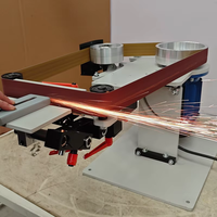 Ponceuse à bande rapide BSF282V avec remplacement rapide de la bande, système de suivi de la bande facile et variateur de fréquence (VFD) pour le ponçage de métaux plats, en arc et circulaires