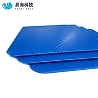 Feuilles de plastique ondulé écologiques à bords renforcés et scellés pour l'emballage de produits de haute valeur et l'utilisation logistique réutilisable en épicerie