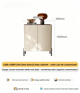 Mobile Laterale Moderno Minimalista in Lastra di Roccia, Credenza da Parete per Sala da Pranzo, Vendita Diretta di Fabbrica, Arredamento per la Casa - Product Image 6