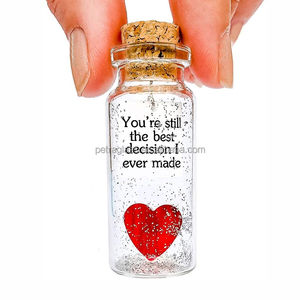 Vendita calda 22mm vetro borosilicato decorativo Mini vetro che desidera bottiglia di vetro zafferano fiala di vetro con sughero - Product Image 3